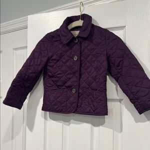 Burberry Purple Puffer Jacket Quilted Elegance
